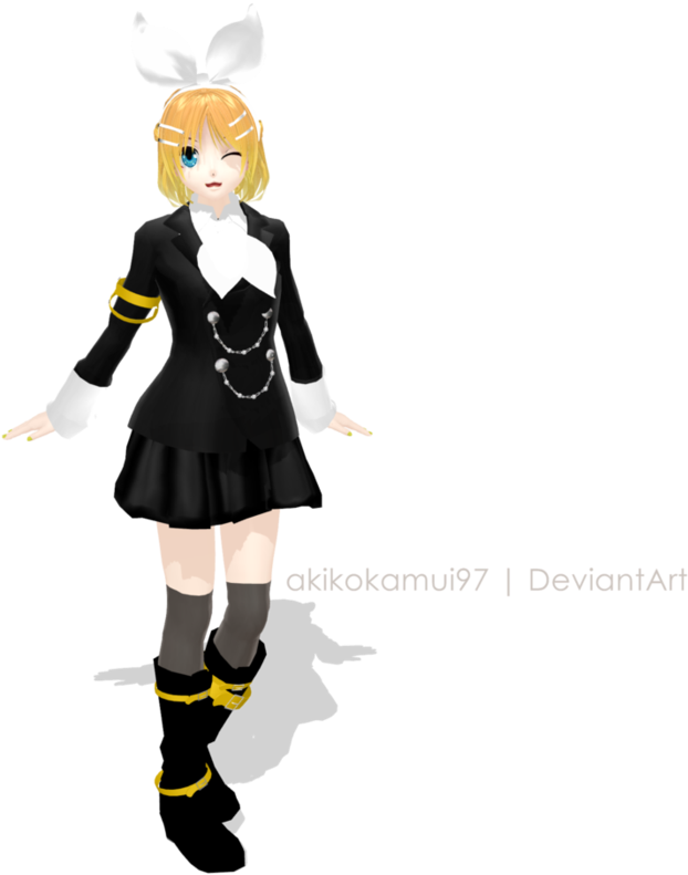 Pd Secret Police Kagamine Rin [update Dl] By Akikokamui97 - Police (894x894)