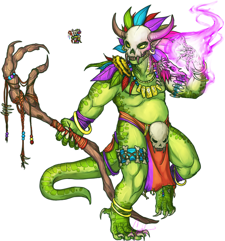 Voodoo Guy* I Don't Remover His Real Name* - Terraria Lihzahrd (800x800)