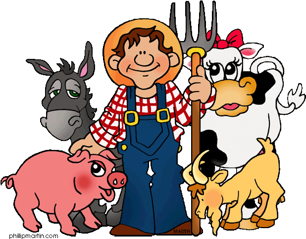 Chairs Appealing Free Farm Clip Art Scene 11 Free Clipart - Farmer In The Dell Clipart (648x505)