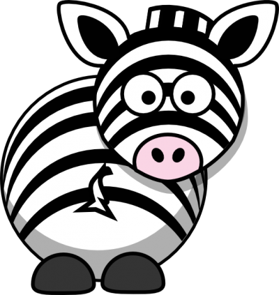 Cartoon Zebra Clipart Zebra Animals Clip Art Downloadclipart - Animated Zebra (400x423)