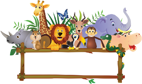 Blank Circus Sign Download - Safari Animals Cartoon (1024x605)