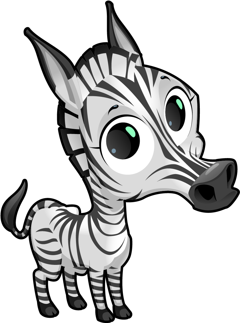 Zebra Cartoon Drawing Illustration - Having Fun With Animals (an Activity Book (1181x1181)