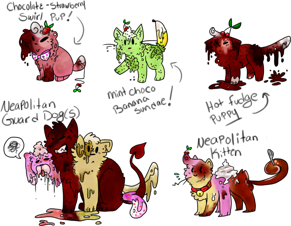Ice Cream Pet Adoptables By Geckomo - Cartoon (1024x768)