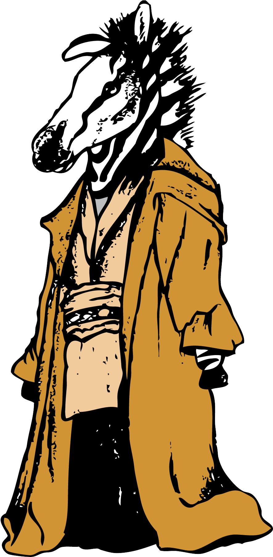 Zebra-jedi Illustration - Illustration (1093x1969)