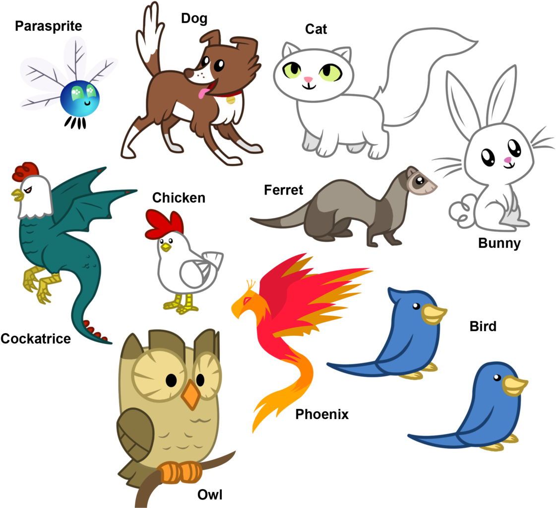 Mlp Pets By Agirl3003 - My Little Pony Animals (1161x1024)