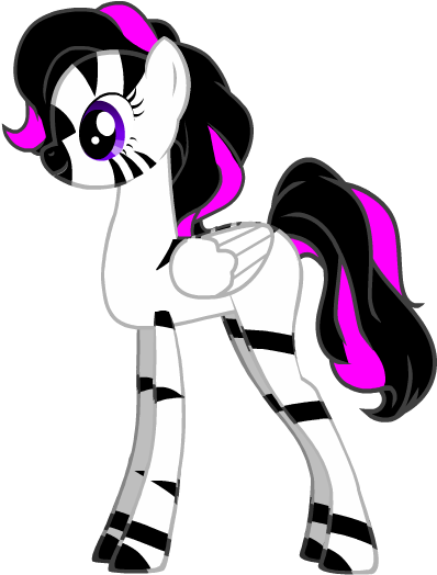 Dawn The Pegausus Zebra - Cartoon (830x650)