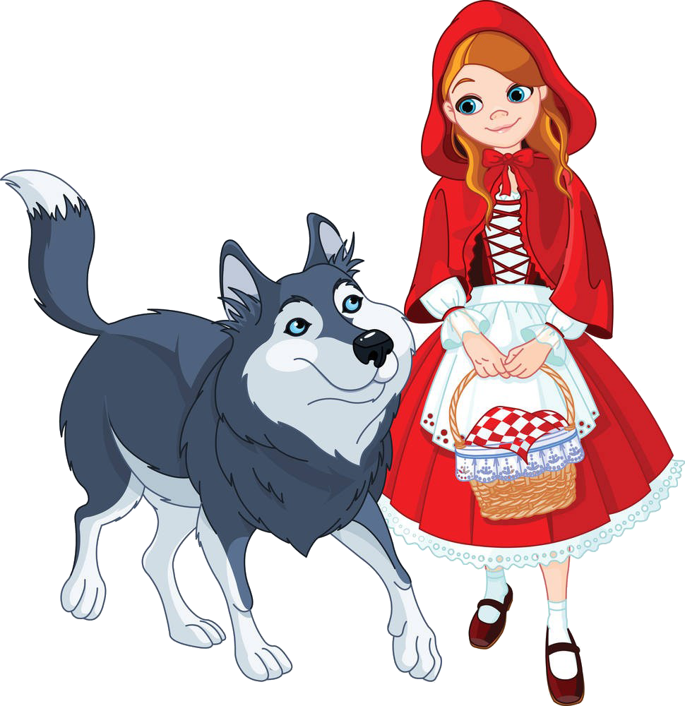 Big Bad Wolf Little Red Riding Hood Clip Art - Little Red Riding Hood And The Wolf (970x1000)