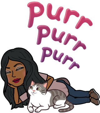 Find This Pin And More On Black Bitmojis/ Art With - Cat (398x398)