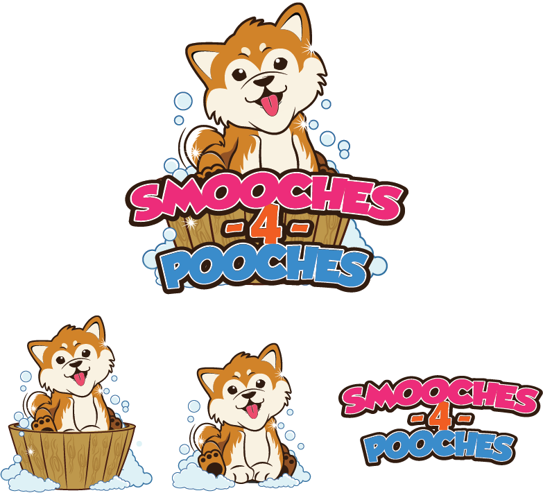Colorful, Bold, Pet Care Logo Design For Smooches 4 - Cartoon (783x711)