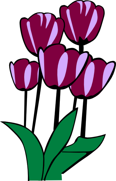 Tulips Clip Art At Clker - Clip Art (378x591)