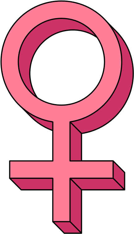 Feminine Cliparts - Female Symbol (461x768)