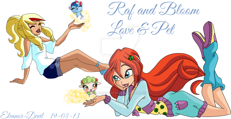 Raf And Bloom - Winx Bloom Love And Pet (1024x546)
