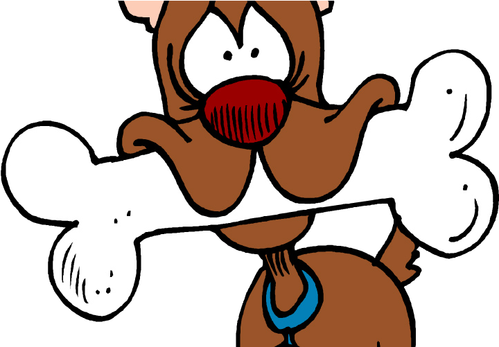 Cartoon Animal Mouths - Cartoon Dog And Bone (750x500)
