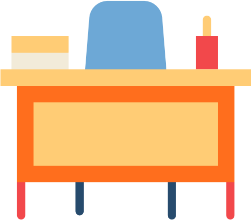 Teacher Desk Free Icon - Icon Orange Teacher (512x512)