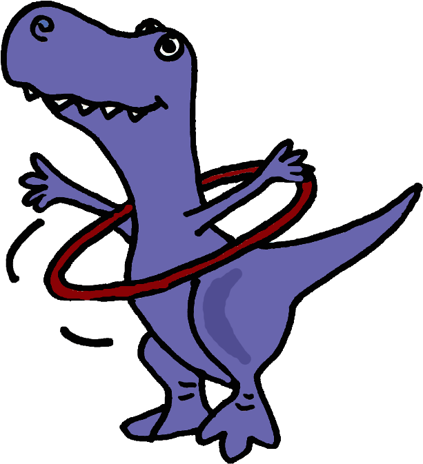 Dinosaur And Hula Hoop - Hula Hoop Funny (800x800)