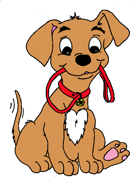 Art Illustration Of A Cute Little Dog Running With - Cute Dog Clipart (534x663)