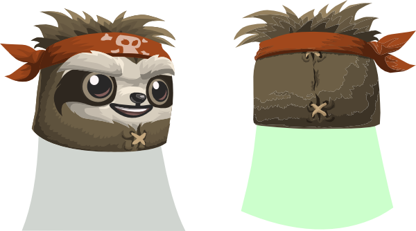 Vector Illustration Of A Cute Cartoon Sleeping Sloth - T-shirt (600x334)