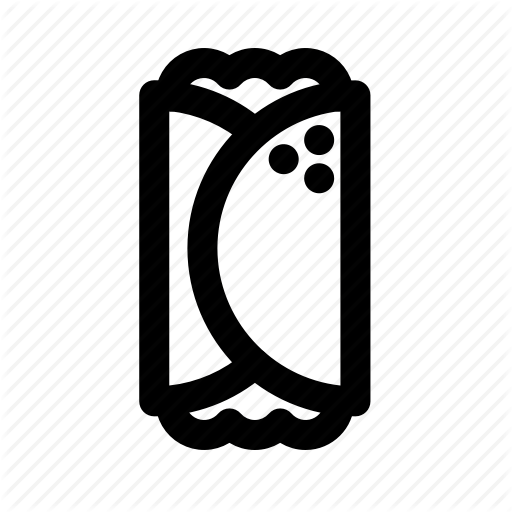 Kebab Clipart Bean Burrito - Emblem (512x512)