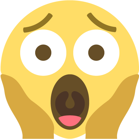 Face Screaming In Fear Emoji - Open Mouth Emoji (512x512)