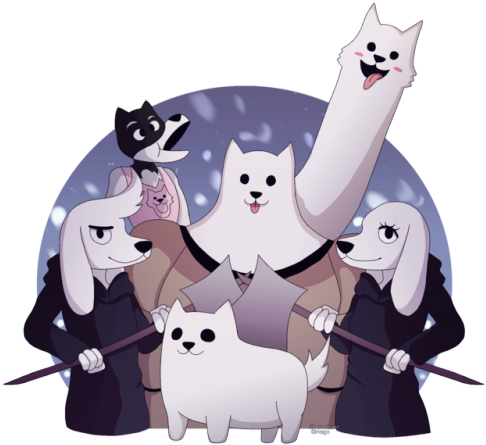 Year Of The Dog - Underfell Dogamy And Dogaressa (500x492)