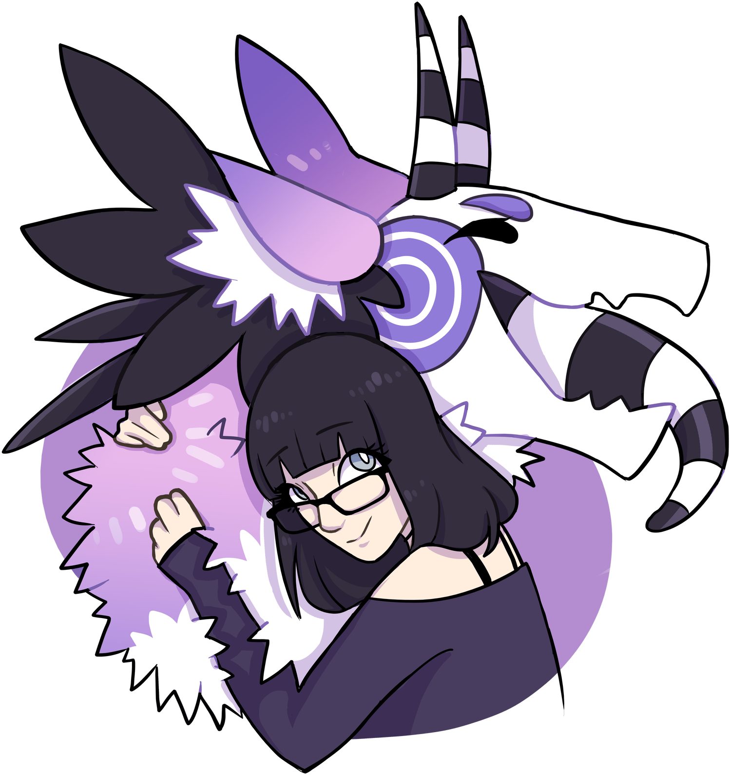 Self Portrait, With Friday - Cartoon (1507x1600)