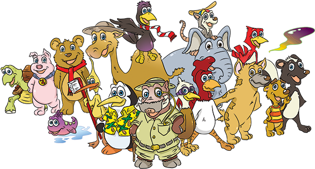 Upside Down Animals Friends - Animal (650x471)