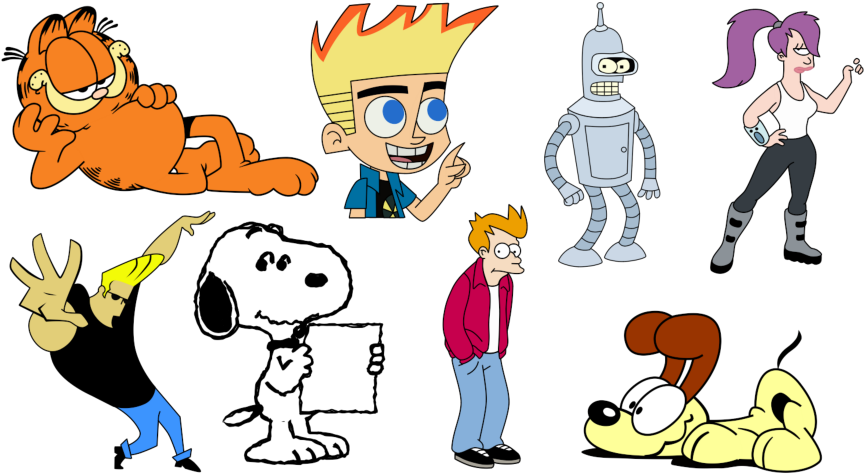 Famous Cartoon Charaters Coloring In Humorous Moho - Drawing (872x486)