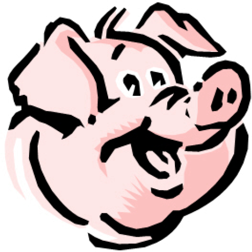 Wild Boar Drawing Pig Roast Clip Art - Pig Face Cartoon (600x557)