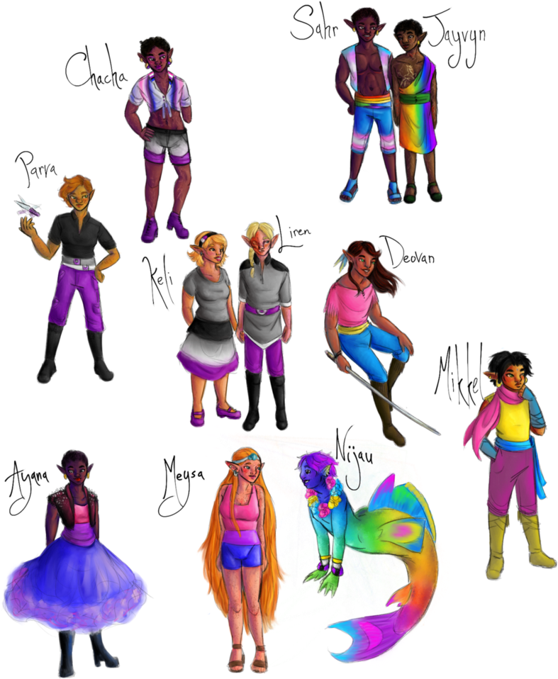 Queer Ocs Pride Flag Outfits By Unigirl-cloudghost - Oc With Pride Flags (816x979)