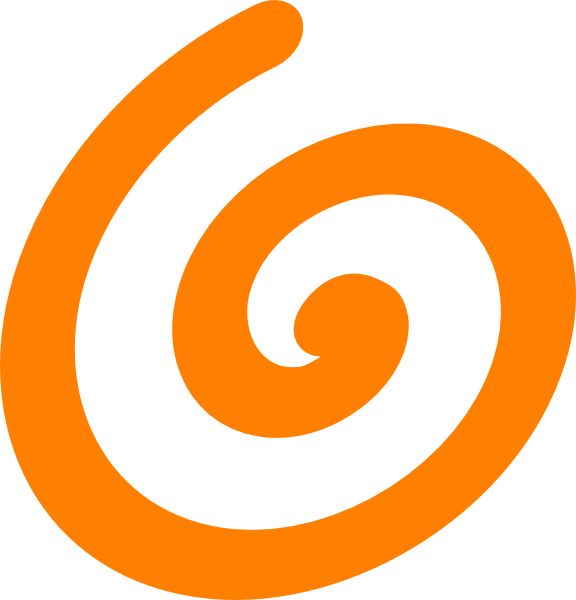 Orange Spiral Clip Art At Clker - Circle (576x600)