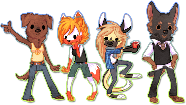 Chibi Group By Griffsnuff - Chibi Group (701x388)
