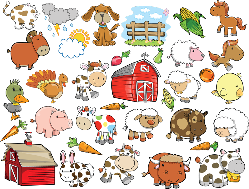 Cartoon Animals Vector Free Download - Animals Vector Free Download (800x605)