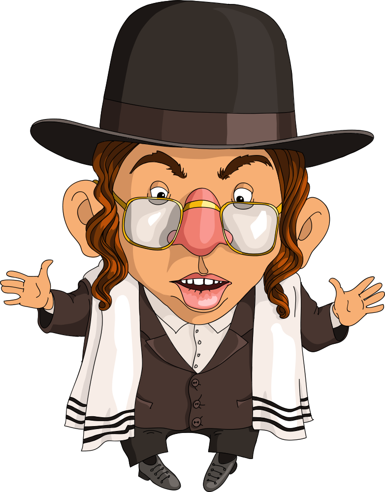 Jewish People Judaism Cartoon Illustration - Funny Jew (782x1000)