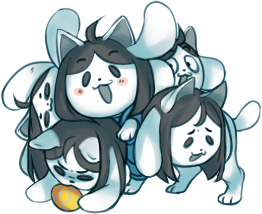 Undertale Whiskers Dog Like Mammal White Cartoon Black - Undertale Temmie Amalgamate (540x497)