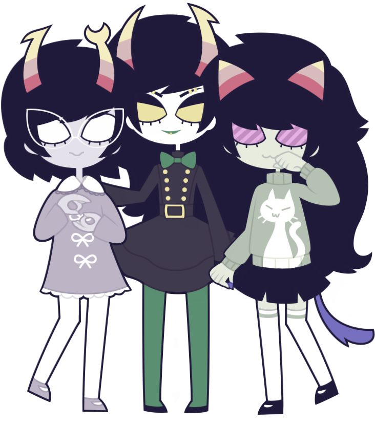Aranea, Porrim And Meulin - Nekozneko Homestuck (787x837)