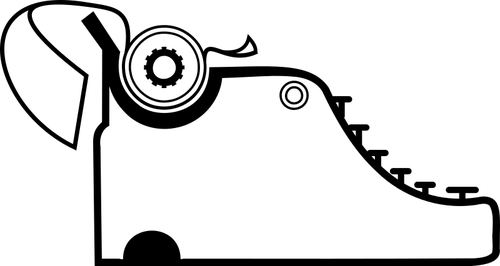 Typewriter Clipart Public Domain - Dibujos De Una Maquina De Escribir (500x266)