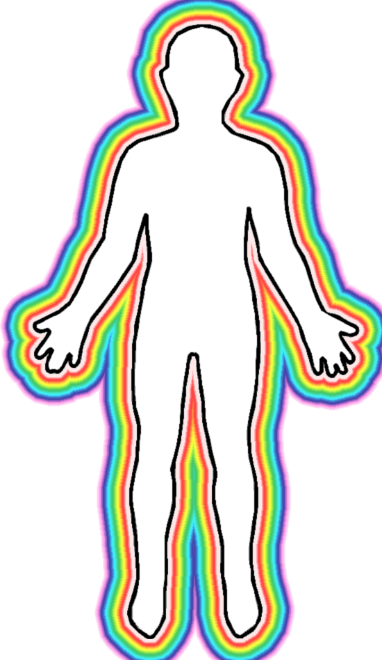 Png Human Body Outline Transparent Human Body Outline - Aura Clipart (550x950)