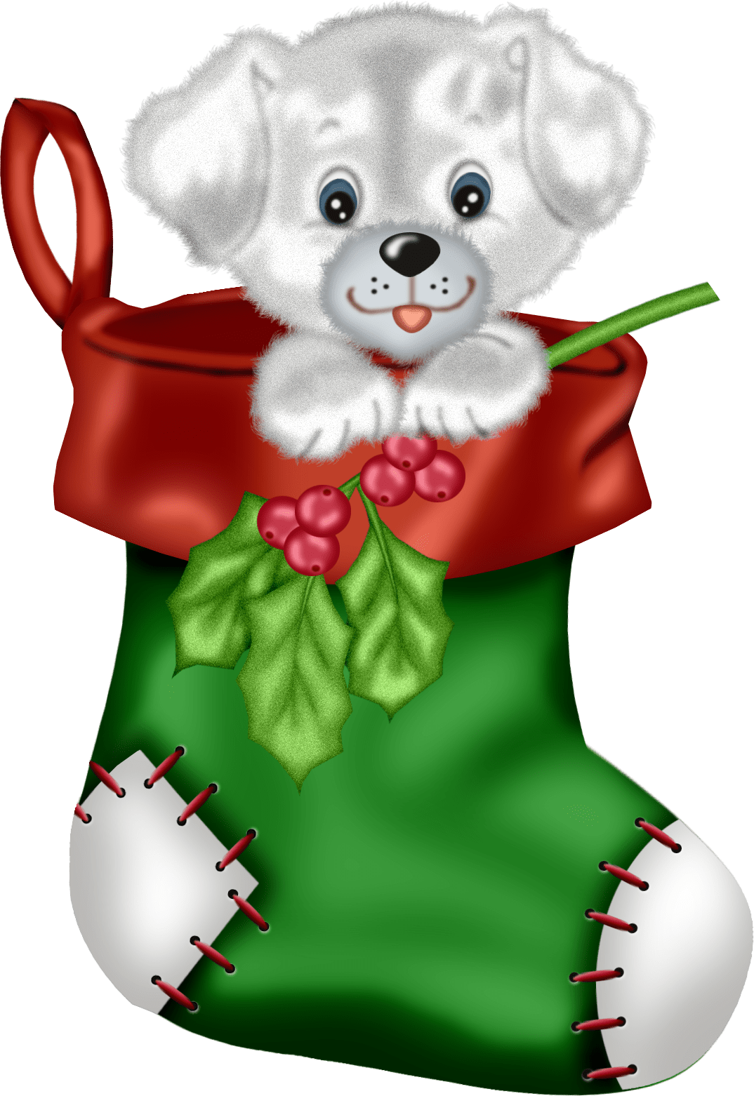 Clipart Christmas Stocking Â€“ Merry Christmas And - Christmas Clip Art Puppy (1074x1562)