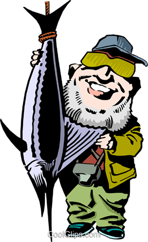 Cartoon Fisherman Royalty Free Vector Clip Art Illustration - Illustration (294x480)