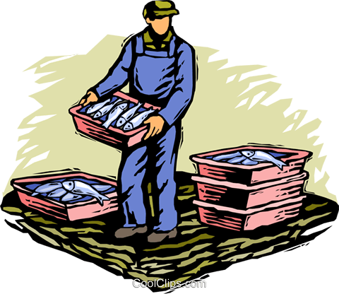 Commercial Fisherman Royalty Free Vector Clip Art Illustration - Commercial Fisherman Royalty Free Vector Clip Art Illustration (480x416)