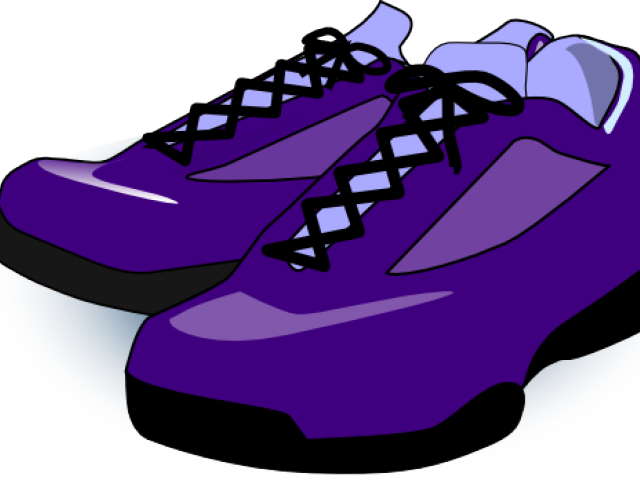 Basketball Clipart Purple - Shoes Clip Art (640x480)