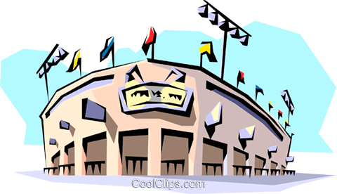 Baseball Stadium Royalty Free Vector Clip Art Illustration - Baseball Stadium Clip Art (480x276)