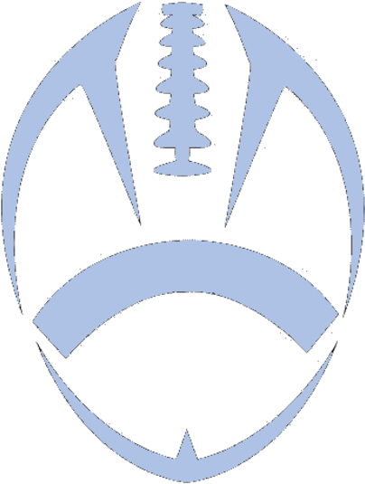 Light Blue Football Cut - American Football Clip Art (452x600)
