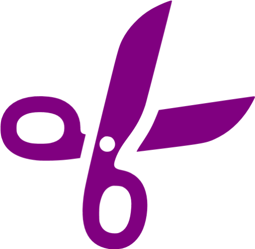 Purple Scissors 2 Icon Free Purple Scissor Icons Rh - Scissors Png (512x512)