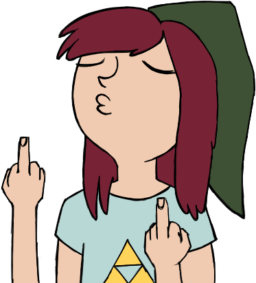 Animated Gif Zelda, Transparent, Cartoon, Share Or - Cartoon Finger Fuck (400x500)
