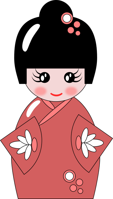 Japanese Girl Cartoon Clip Art (456x800)