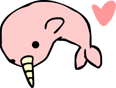 Narwhal Clipart Cute - Cute Narwhal Clipart Png (465x353)