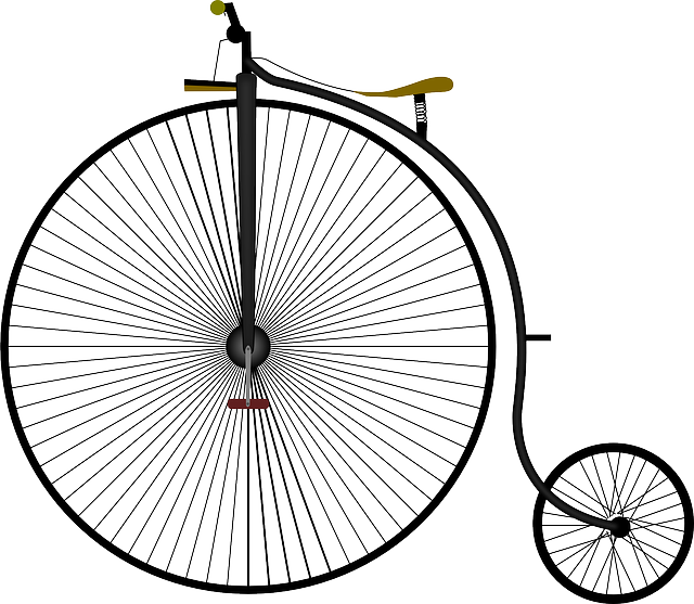 Ordinary Penny-farthing, High Wheel, High Wheeler, - Vintage Unicycle (640x557)