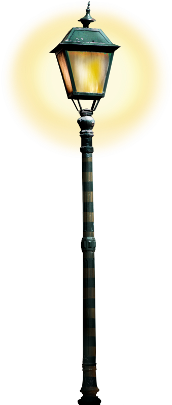 Winter Scene Free Digital Image Of A Realistic Light - Yellow Street Lamp Png (346x800)