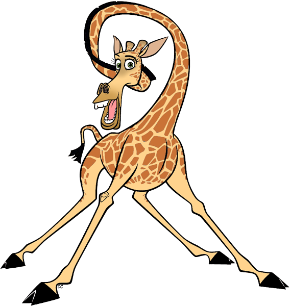 About - Madagascar Giraffe Clip Art (568x602)